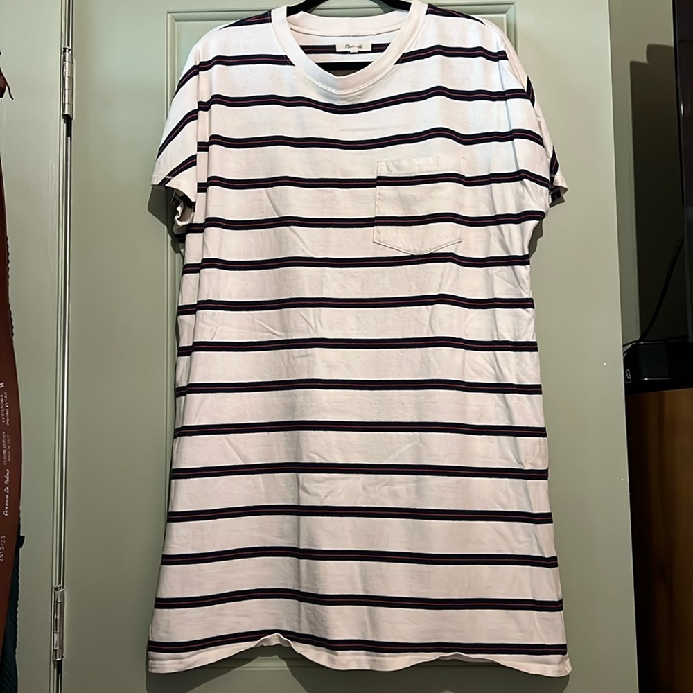 Madewell Tomboy Pocket Striped Mini Dress